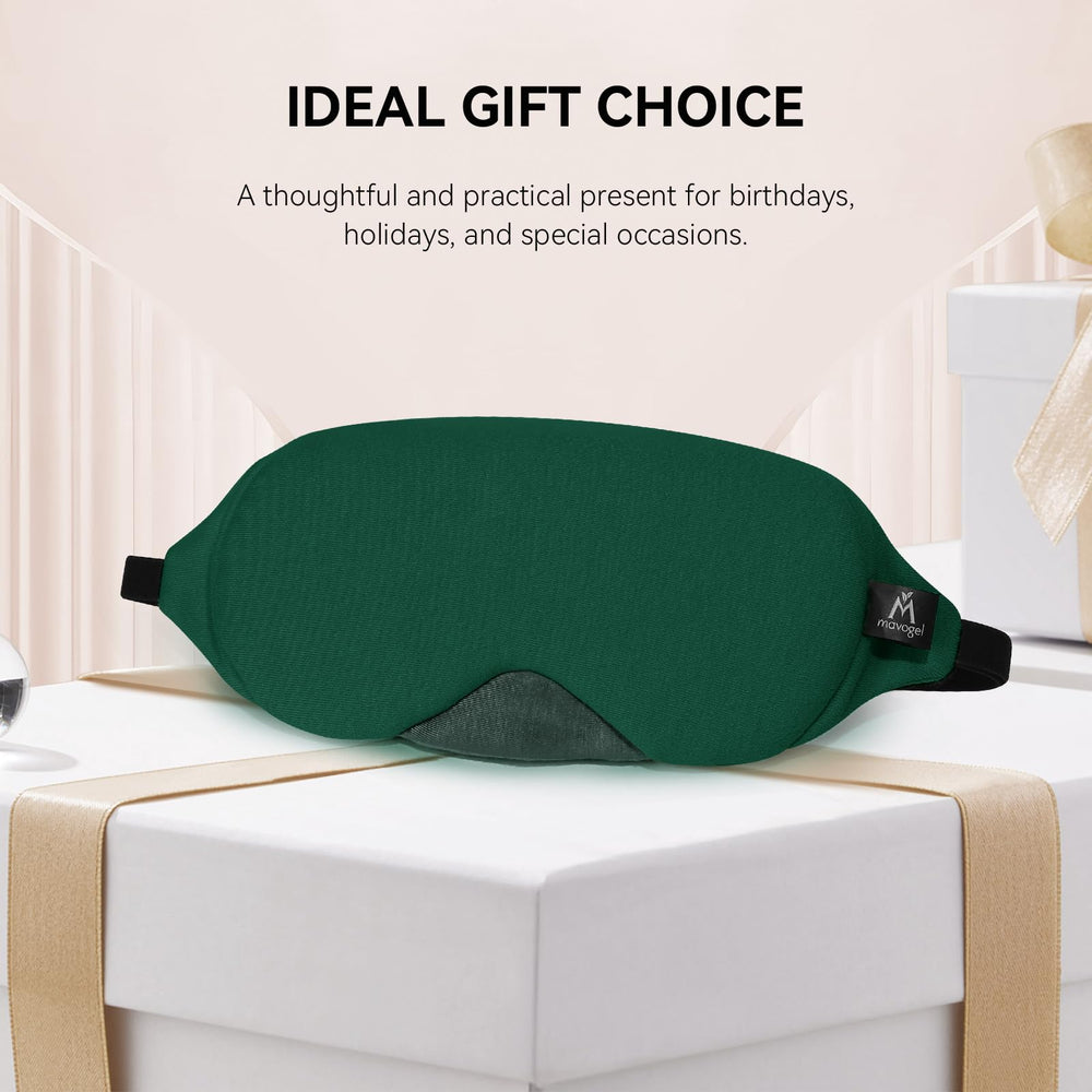 Mavogel soft eye area emphasizes comfortable wear during naps or sleep.