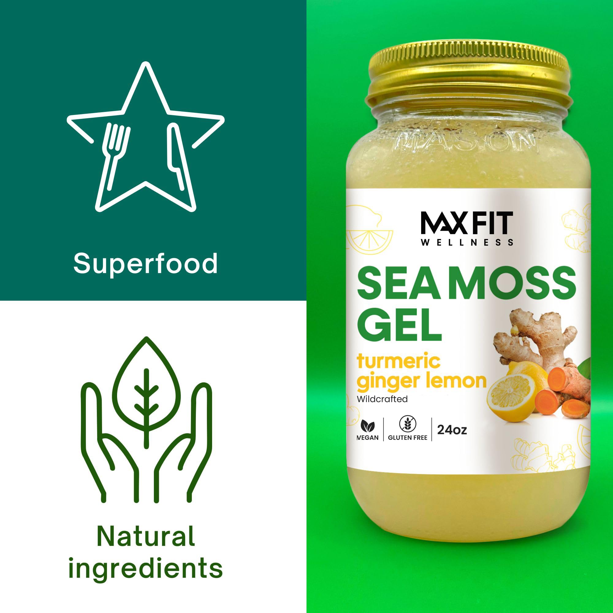 MAX FIT Sea Moss Gel – great for hair and skin care routines.
