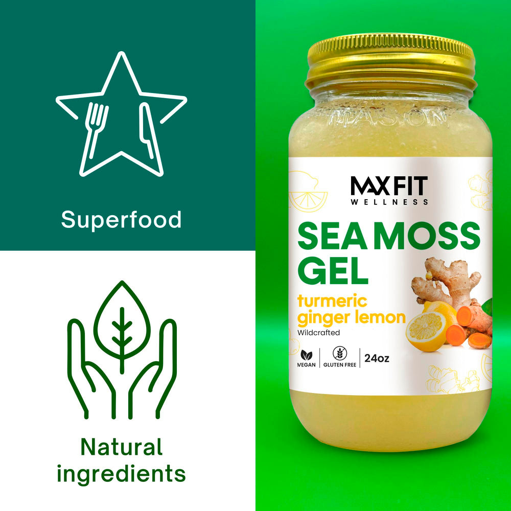 MAX FIT Sea Moss Gel – great for hair and skin care routines.
