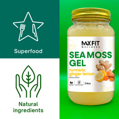 MAX FIT Sea Moss Gel – great for hair and skin care routines.