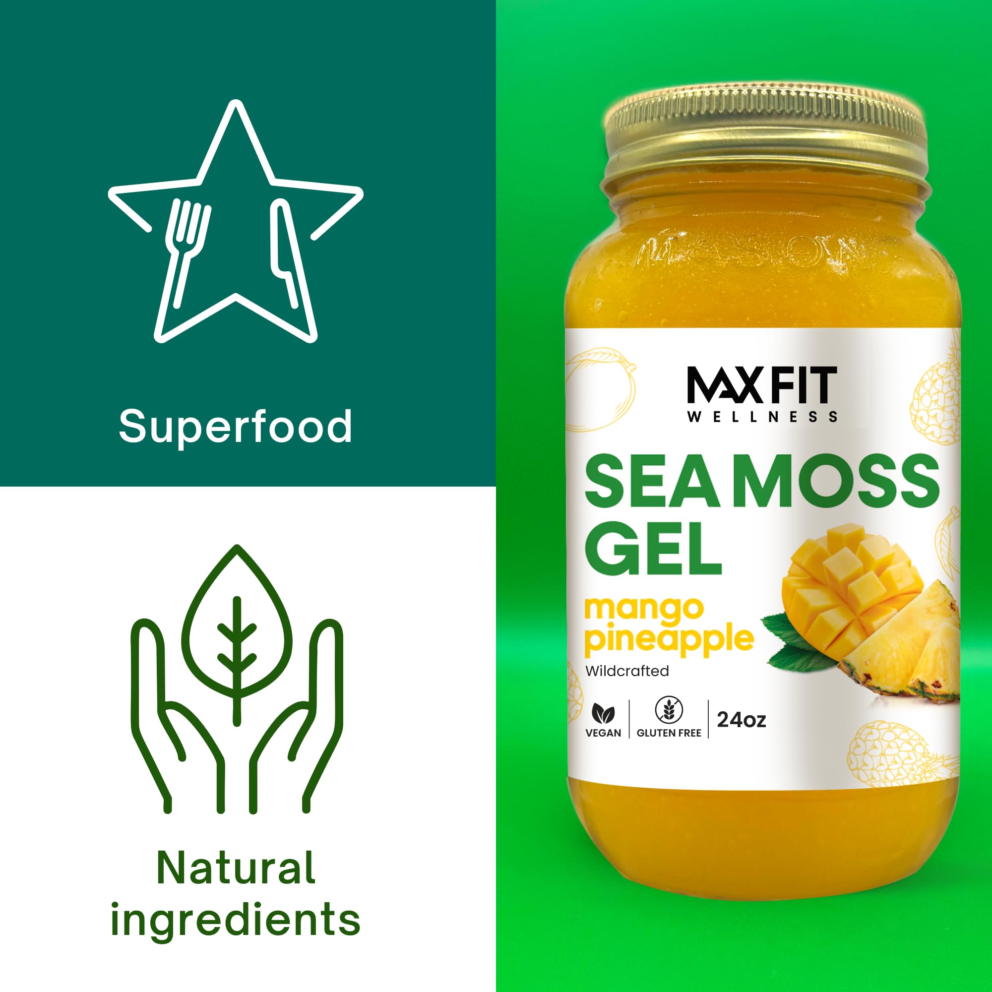 MAX FIT Sea Moss Gel supports hair and skin routines with a gentle texture.