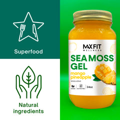 MAX FIT Sea Moss Gel supports hair and skin routines with a gentle texture.