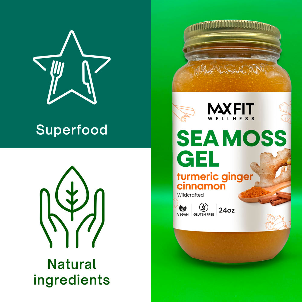 MAX FIT Sea Moss Gel nutrition panel reveals 92 vitamins and minerals
