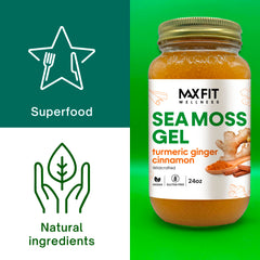 MAX FIT Sea Moss Gel nutrition panel reveals 92 vitamins and minerals