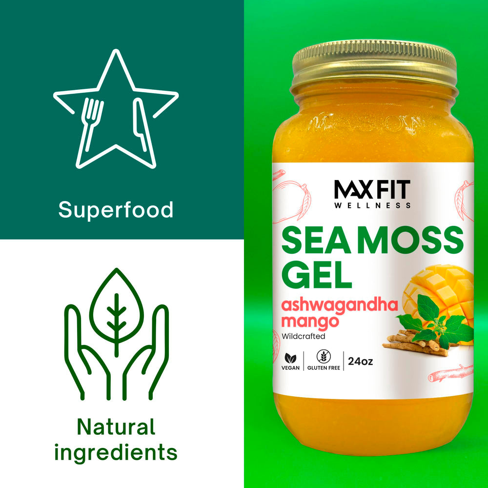 MAX FIT Sea Moss Gel blended into a smoothie for versatility
