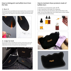 Maxdot gua sha back tool emphasizes broad surface for larger-area scraping along the spine and shoulders.