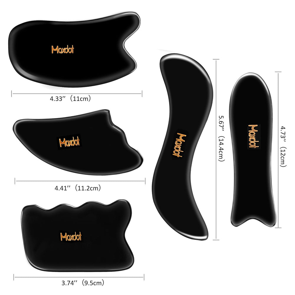 Maxdot whole-body use guide highlights versatile applications for face, neck, and back massage.