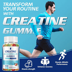 MaxHemp Creatine Gummies blueberry flavor close-up hints tasty intake.
