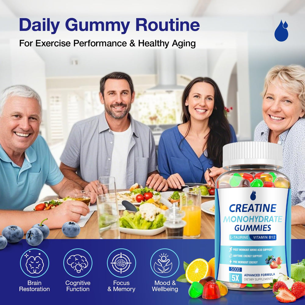 Ingredients panel on MaxHemp Creatine Gummies showing vegan and gluten-free notes.