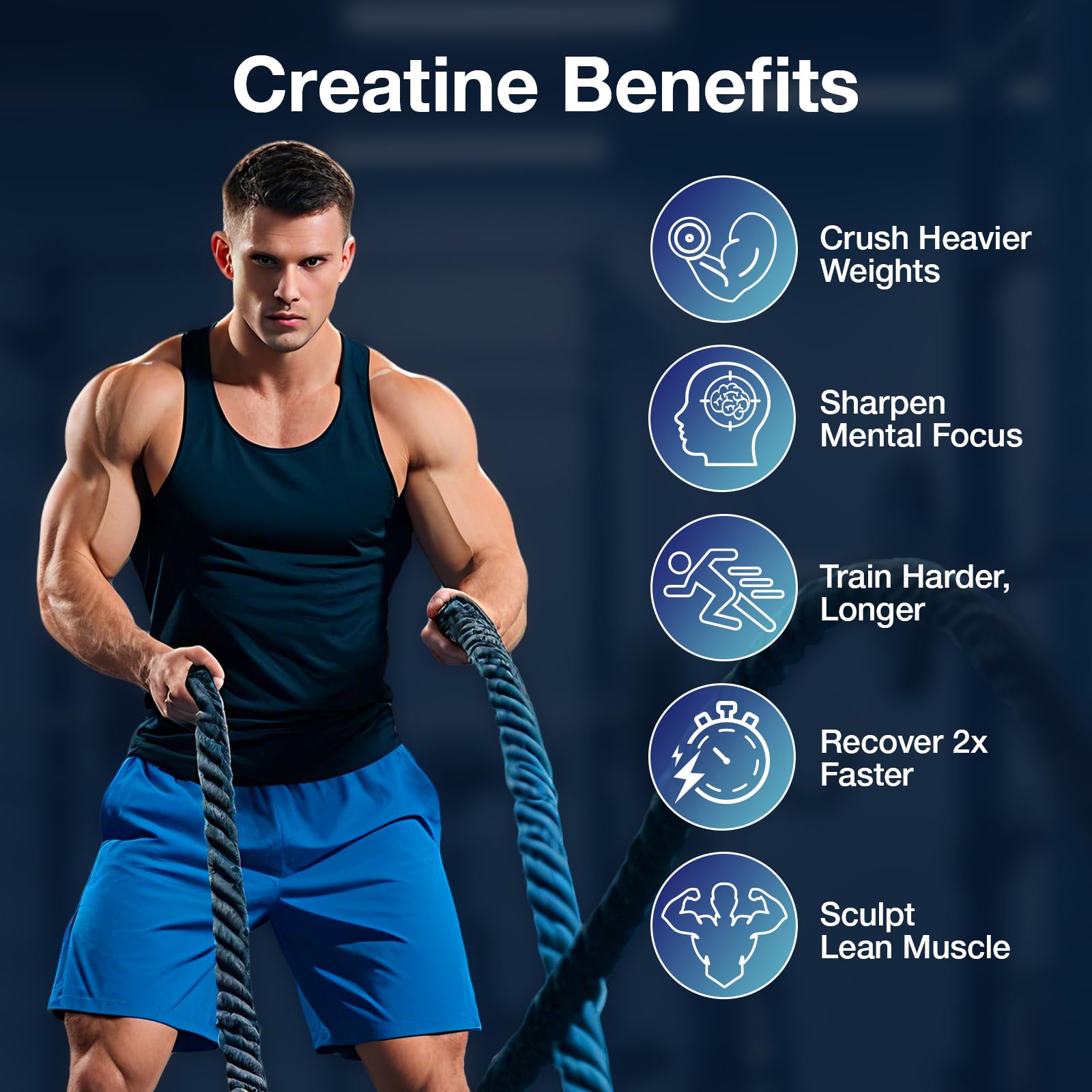 MaxHemp Creatine Gummies open bottle ready for a quick workout boost.