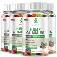 MaxHemp gummies 4-pack front view showing convenient daily wellness option