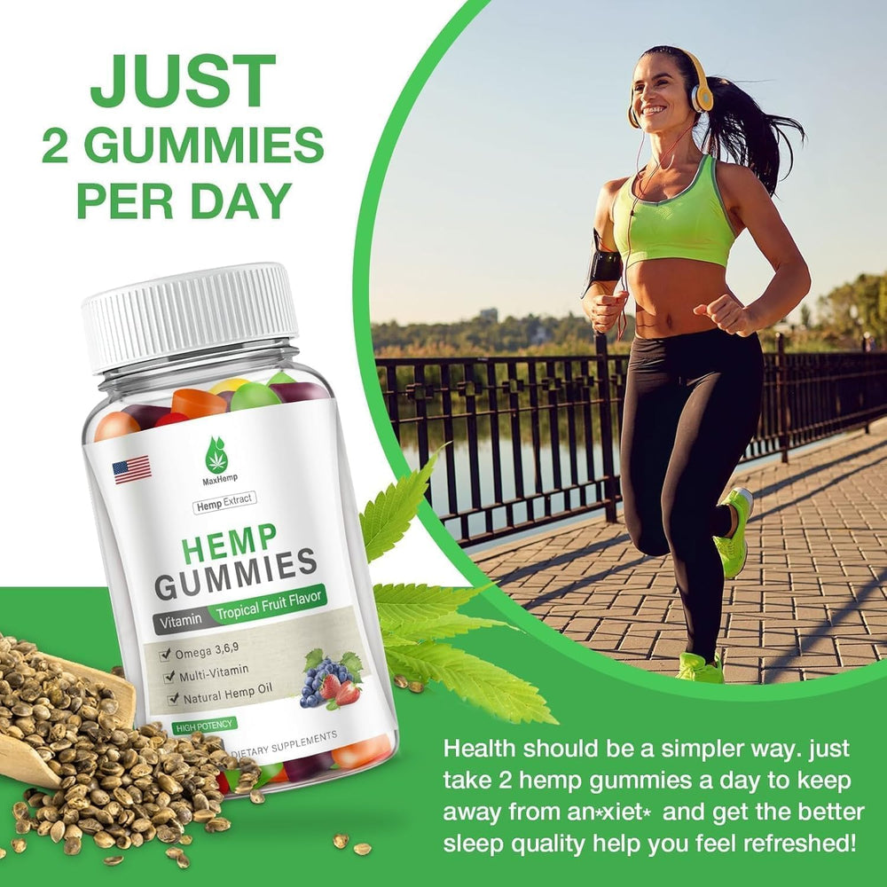 MaxHemp vegan-pectin gummy with gelatin-free formula