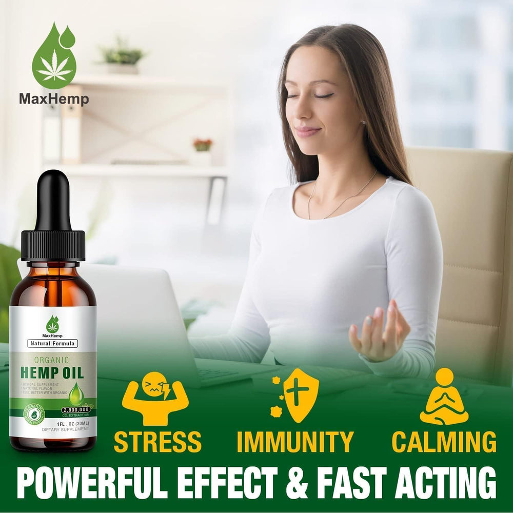 MaxHemp Premiu dropper applying tincture for daily balance