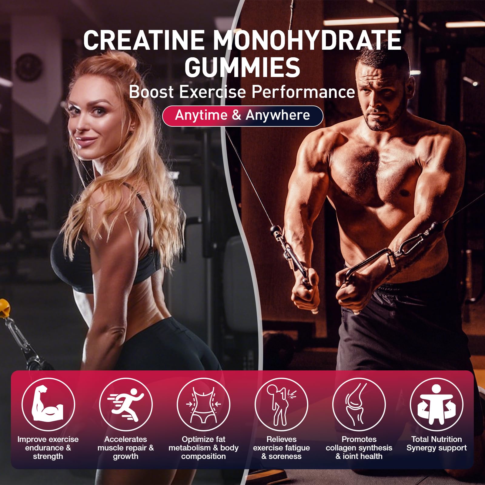 Maxhemphealth Raspberry Creatine Gummies close-up showing raspberry flavor and chewy texture