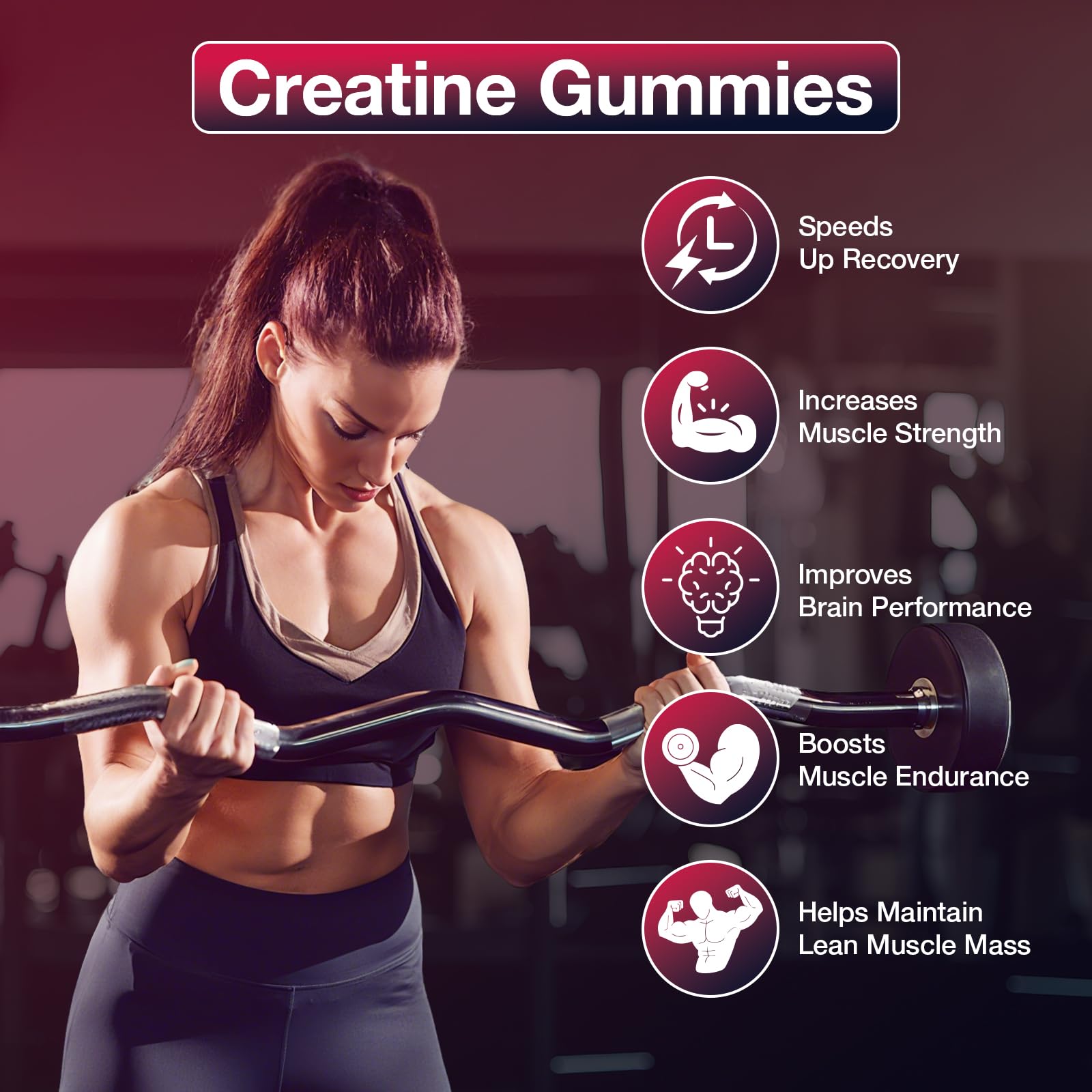 Maxhemphealth Raspberry Creatine Gummies in a shaker before training for quick pre-workout routine