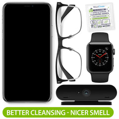 Eco-friendly MAXI CLEAN formula for safe screen cleaning on devices.