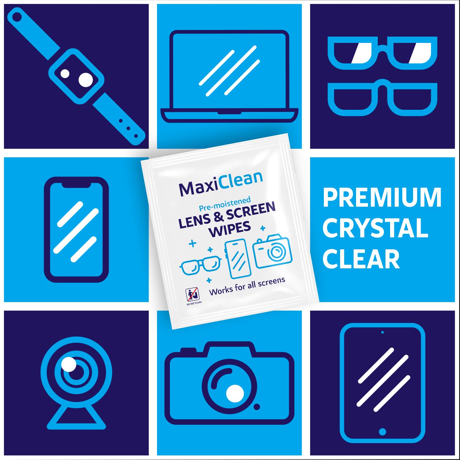 Maxi Clean laptop screen wipes for desk-ready clarity