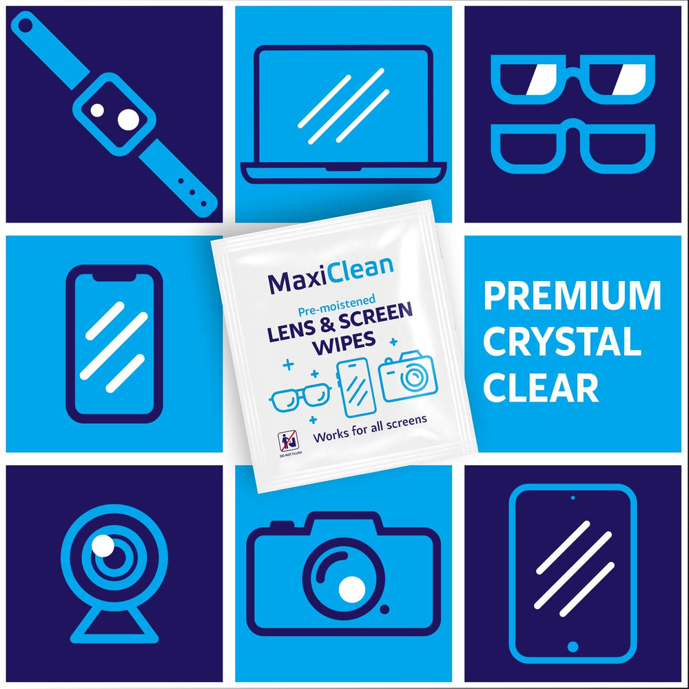 Maxi Clean laptop screen wipes for desk-ready clarity