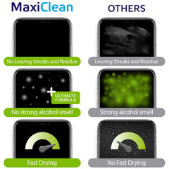 Individually wrapped MAXI CLEAN wipes ideal for purse and travel cleanup.