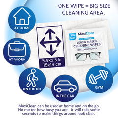Maxi Clean phone screen wipes, streak-free cleaning for devices