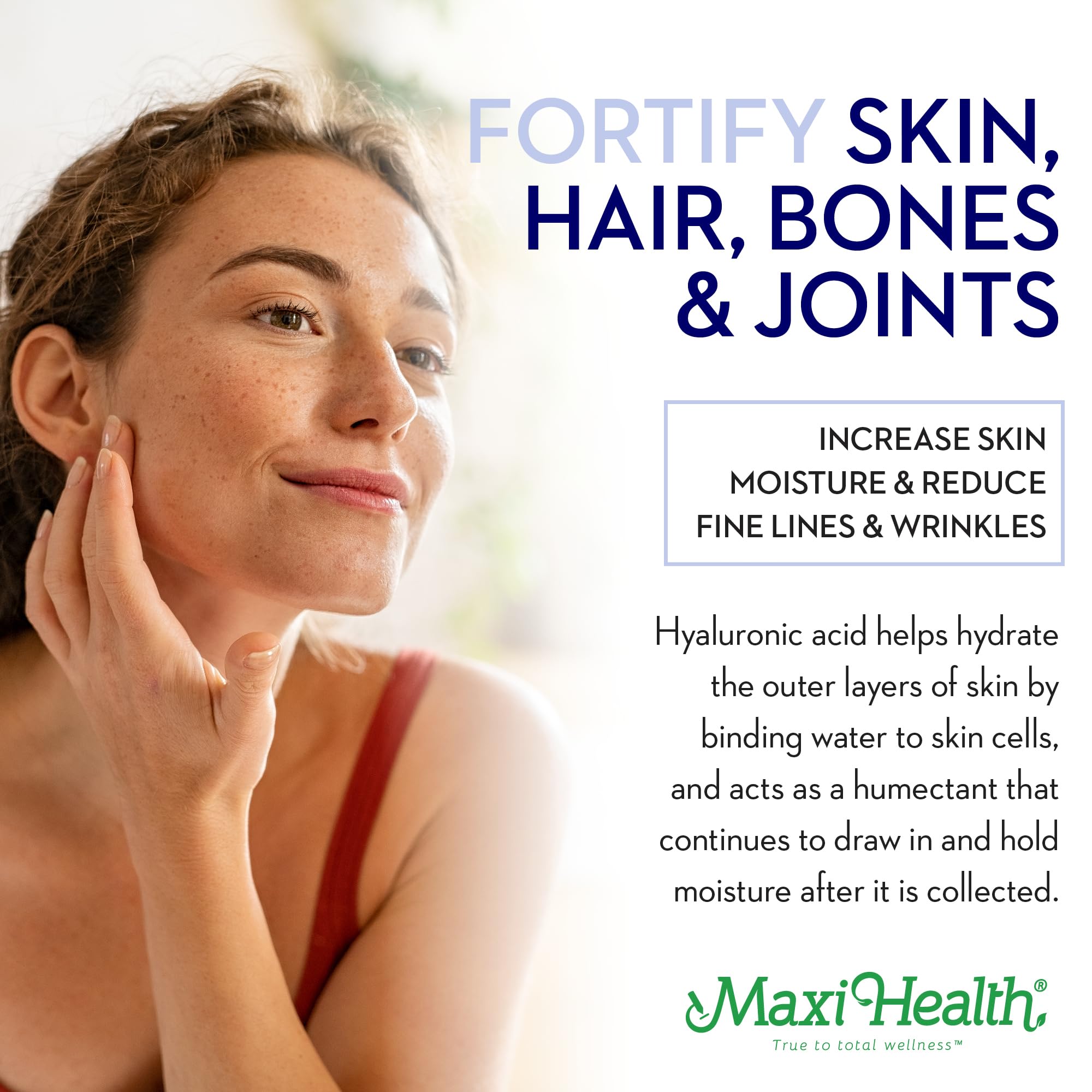 Packaging highlights Enzymax enzymes and hyaluronic acid for skin and joints