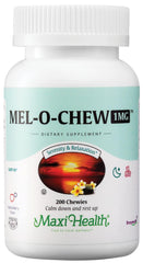 Maxi Health Mel-O-Chew bottle with sealed packaging for convenient nightly use