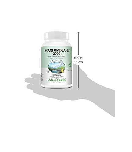 Maxi Health Omega-3 usage in daily routine with bottle and pills