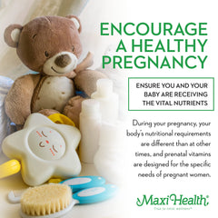 Maxi Health Prenatal Albion chelated minerals bottle label for absorption