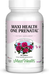 Maxi Health Prenatal One Daily tablet in bottle for convenient daily use