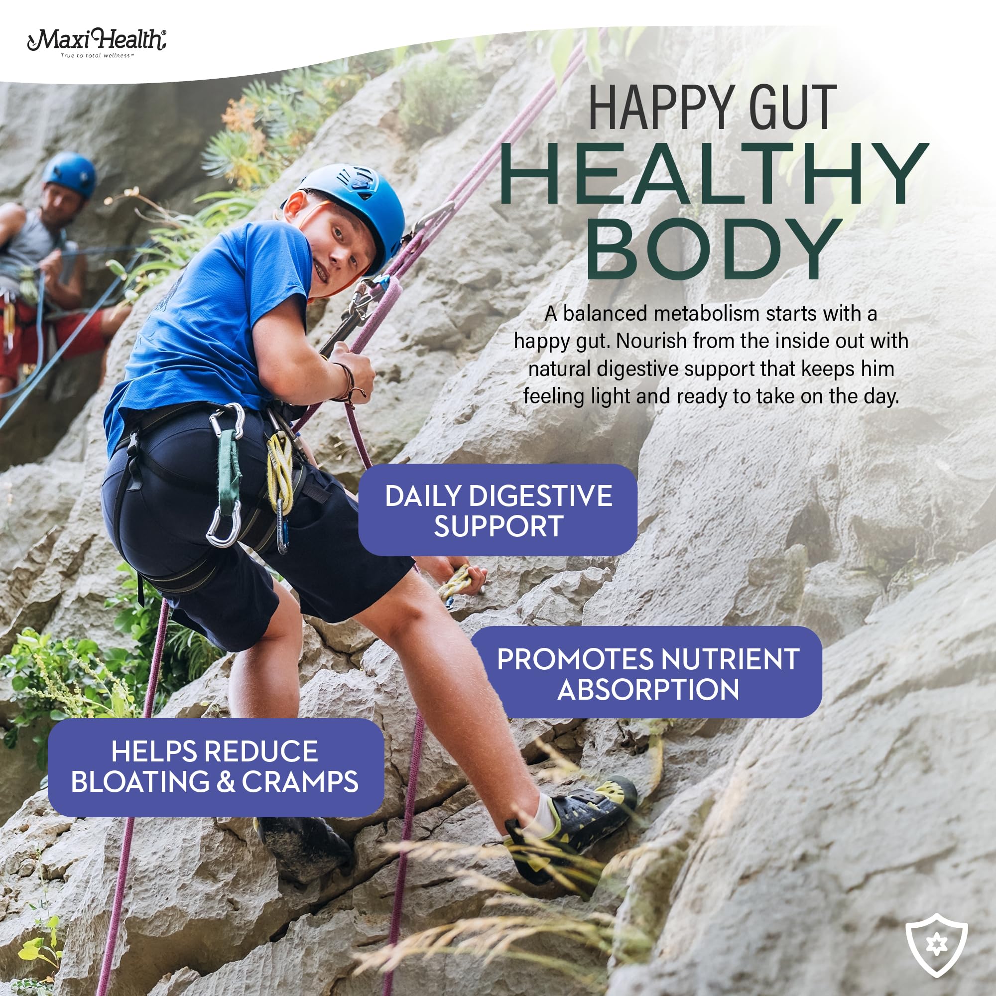 Maxi Health teen multivitamin promoting workout recovery and muscle support