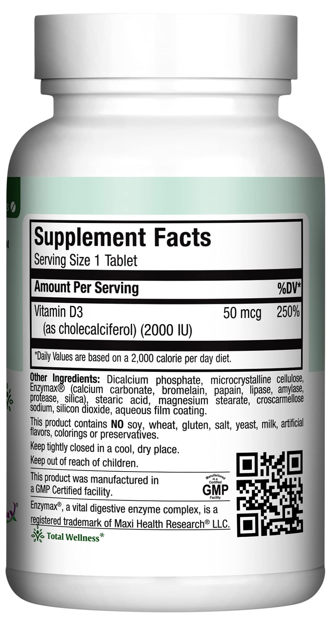 Maxi Health Vitamin D3 daily-use bottle ready for a consistent vitamin routine.