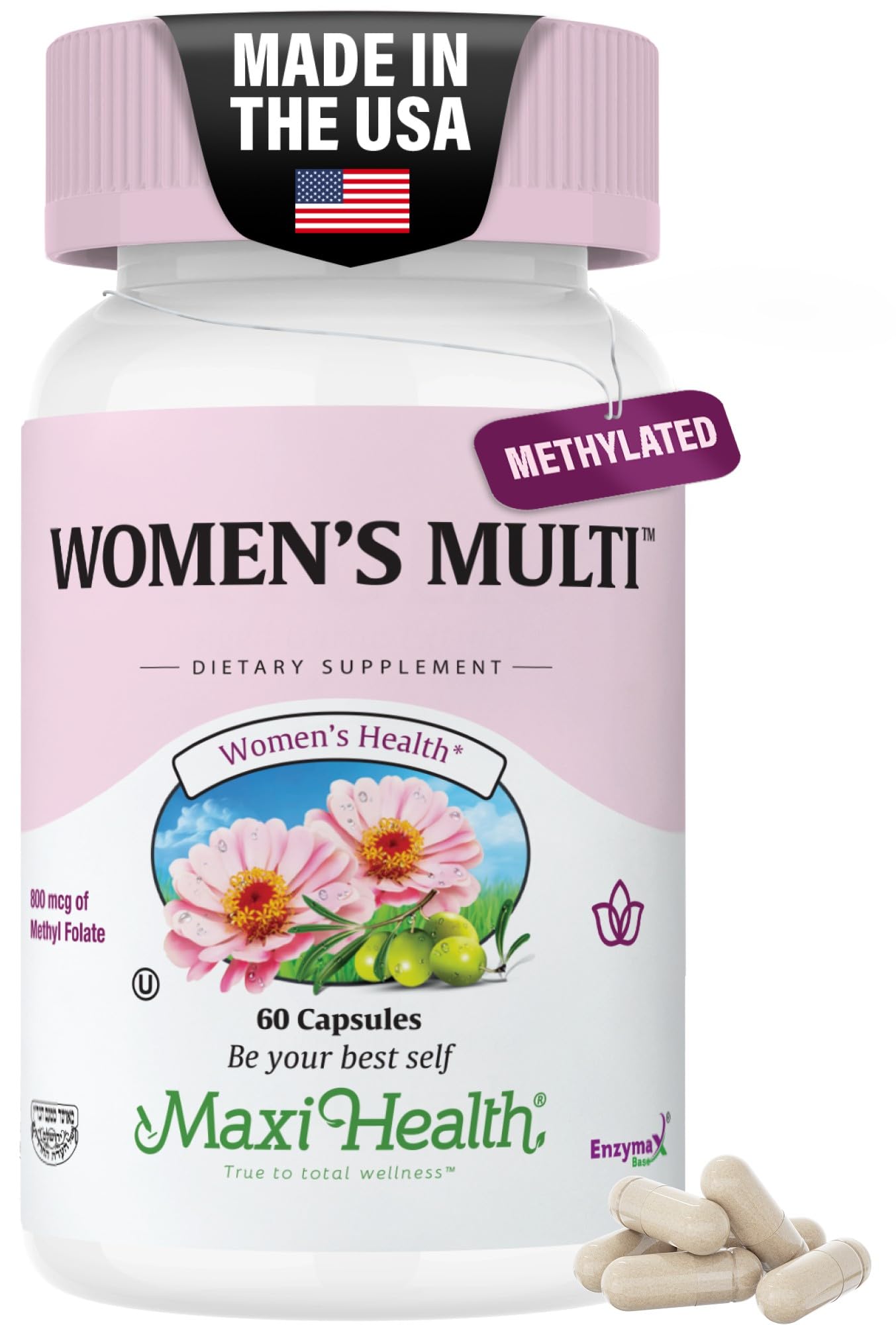 Maxi Health Women's Multivitamin bottle front for daily energy support
