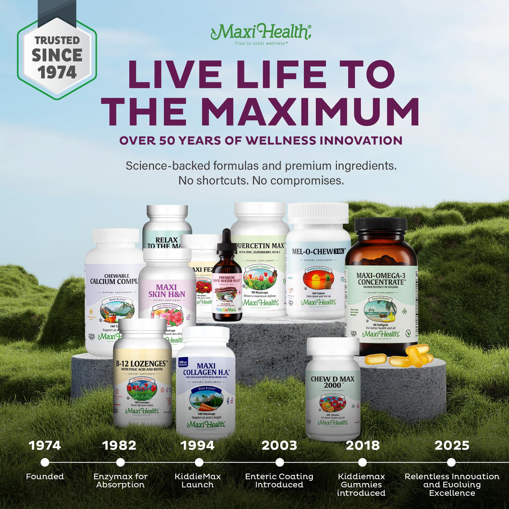 Kosher certification label on Maxi Health Women's Multivitamin bottle