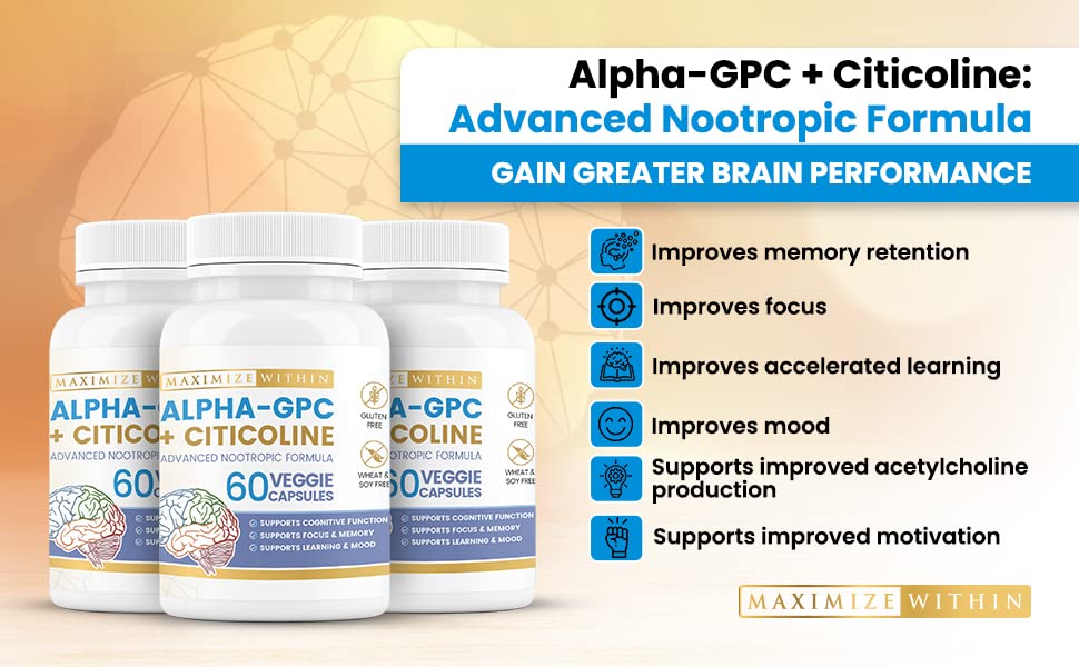 Morning routine setup with Maximize Within Alpha GPC + Citicoline for focus