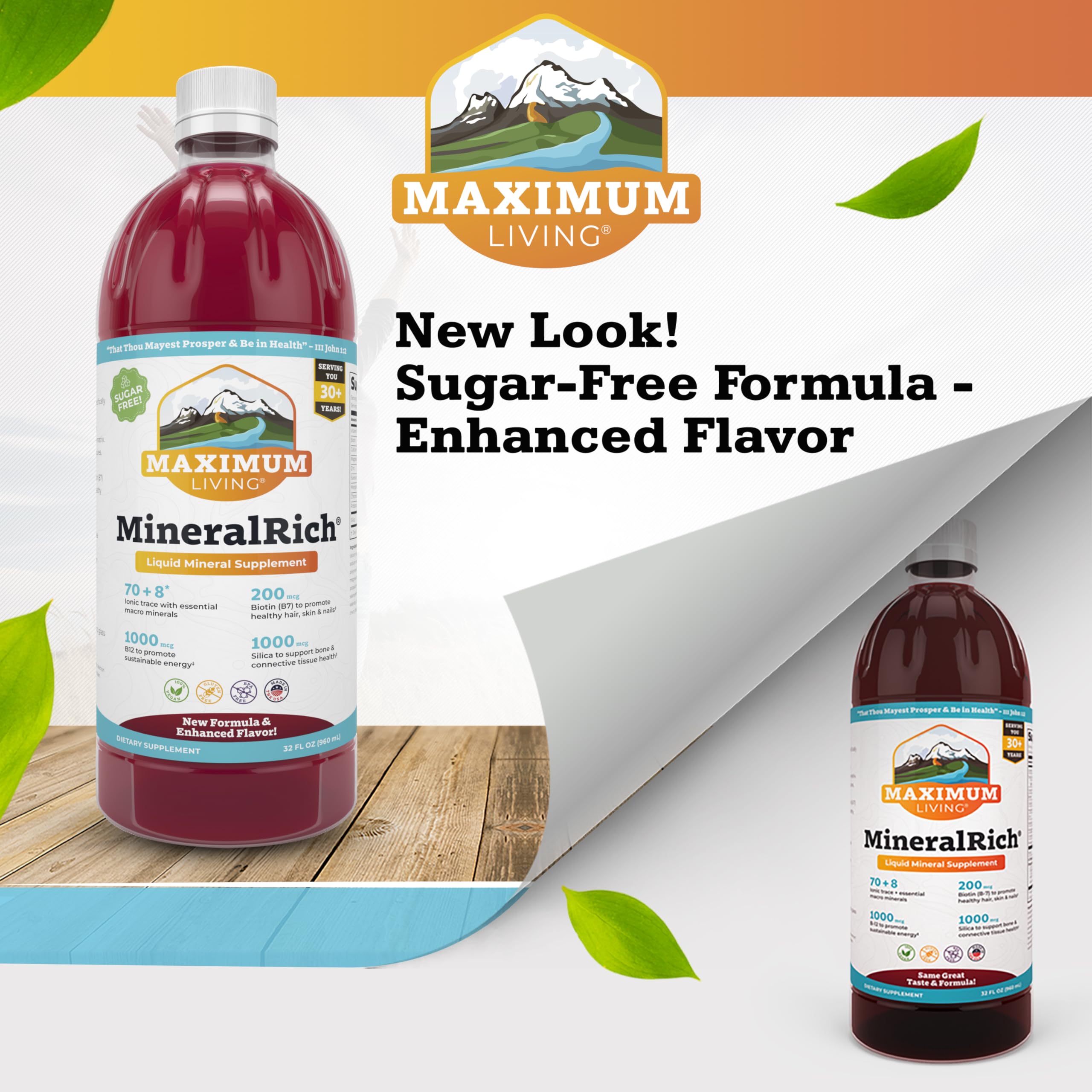 Maximum Living MineralRich glass serves a refreshing sugar-free mineral boost.