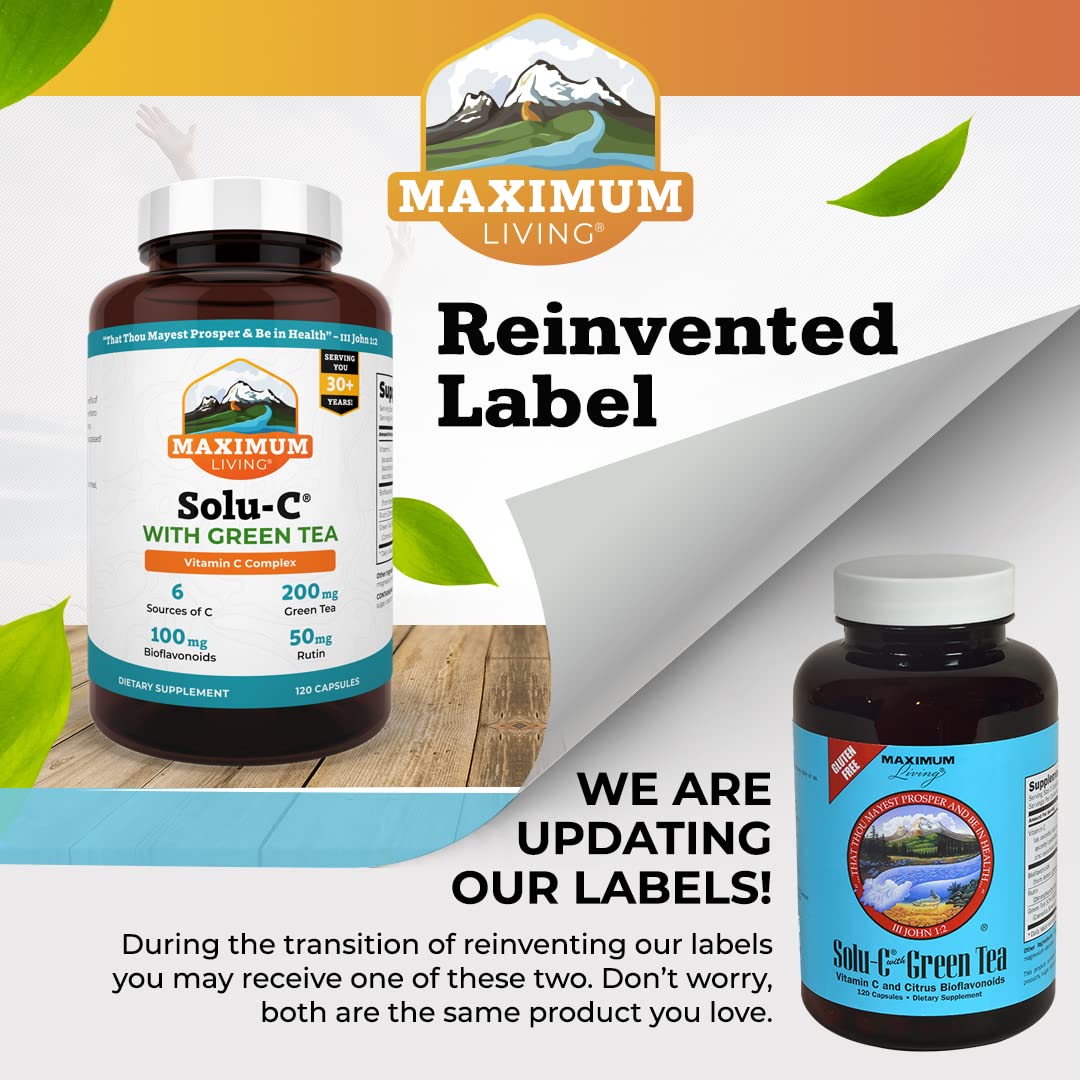 Maximum Living Solu-C packaging on display for daily use