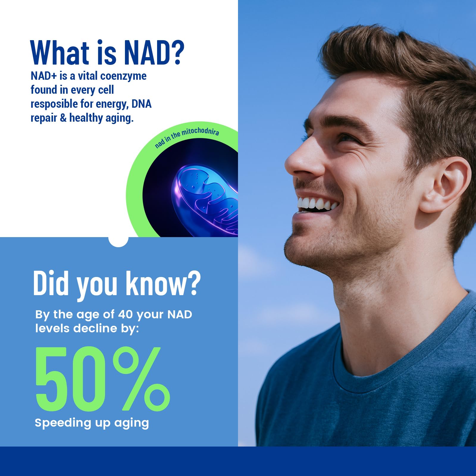 Maximum NAD+ patch adheres discreetly under clothes