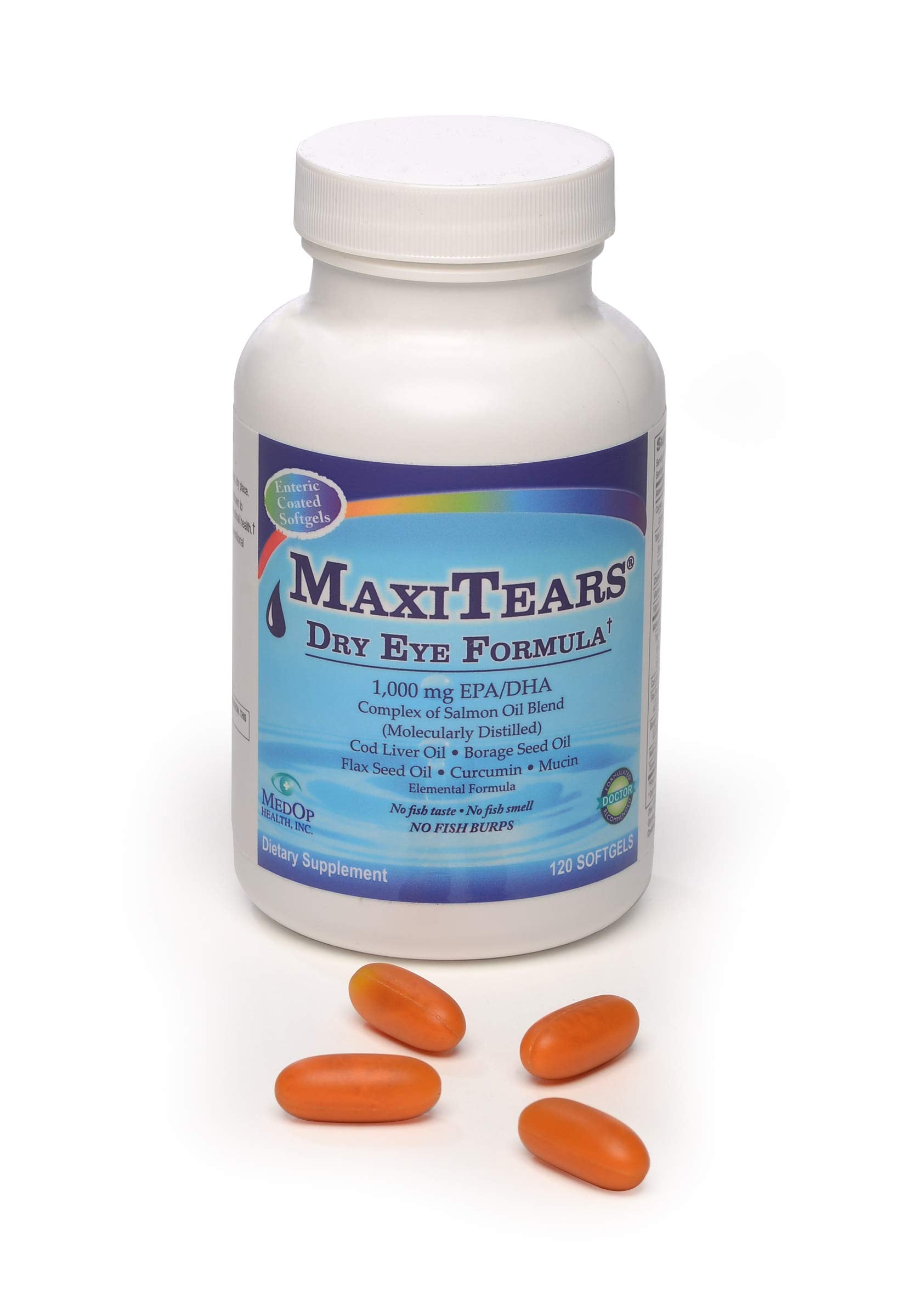 MaxiTears softgels with omega balance supporting tear quality for healthier eyes