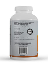  MaxiVision AREDS2 bottle back label highlights nutrient blend for eye support.