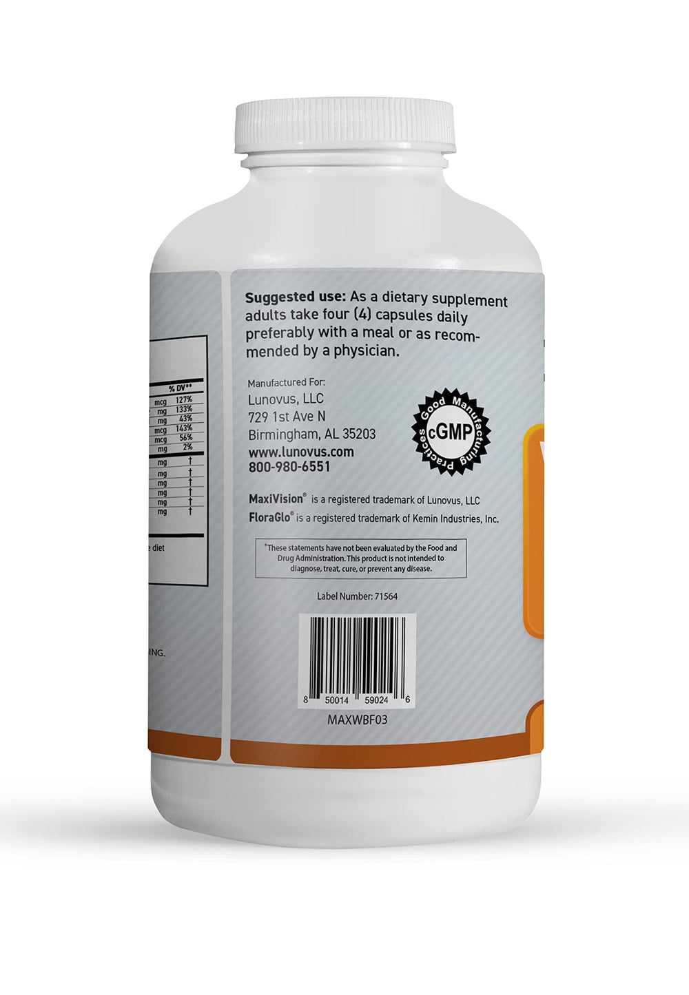 MaxiVision AREDS2 bottle focusing on relief from digital eye strain for screen users.
