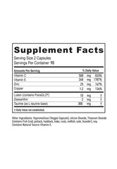 MaxiVision Eye Formula capsules close-up highlights easy-to-swallow capsules