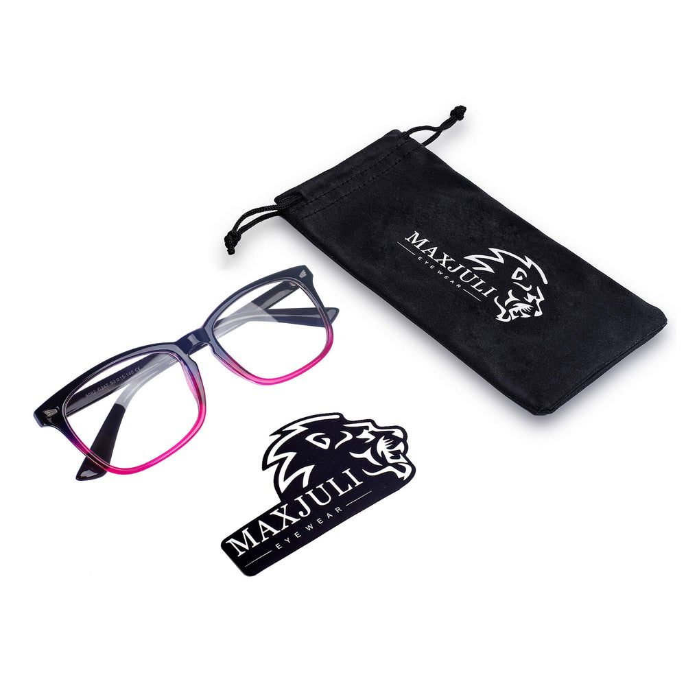 MAXJULI polycarbonate lens glasses reduce eye fatigue during screen time