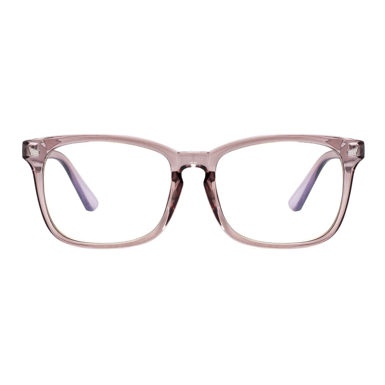 MAXJULI blue light glasses, front view, reduces screen glare for long computer work.
