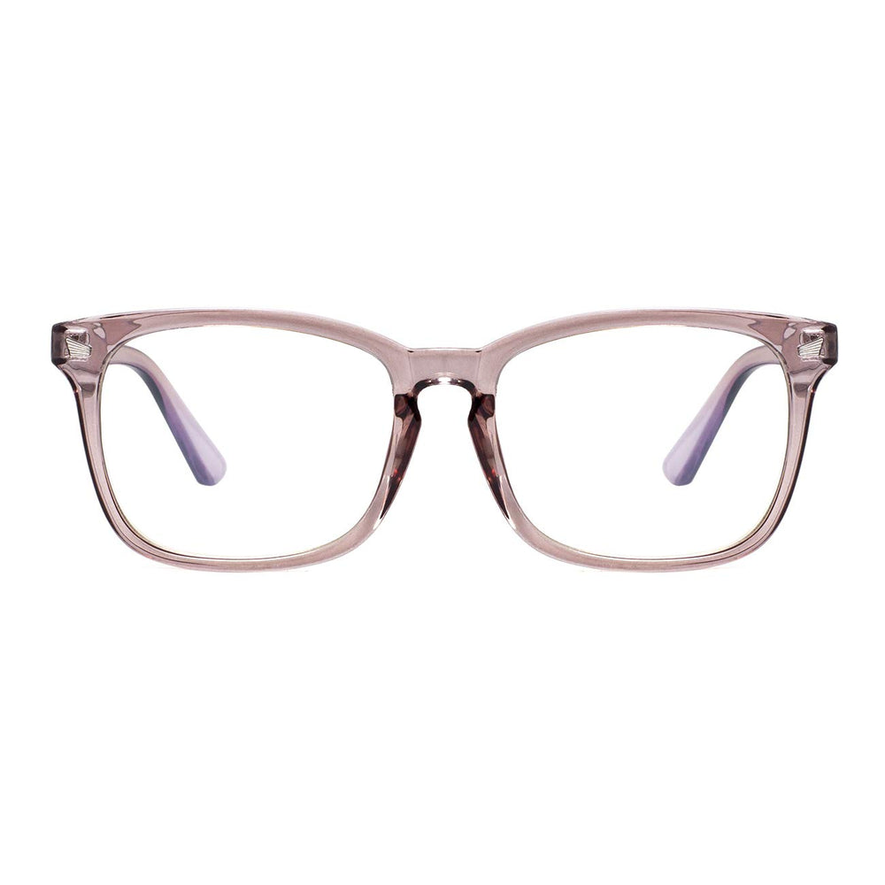 MAXJULI blue light glasses, front view, reduces screen glare for long computer work.