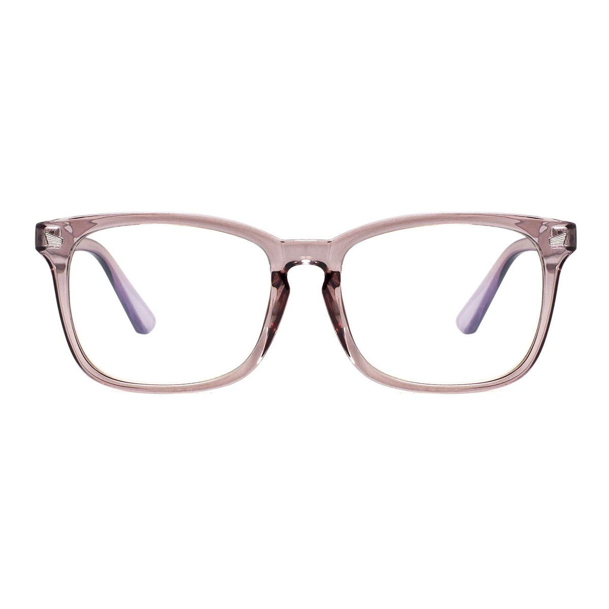 MAXJULI blue light glasses, front view, reduces screen glare for long computer work.