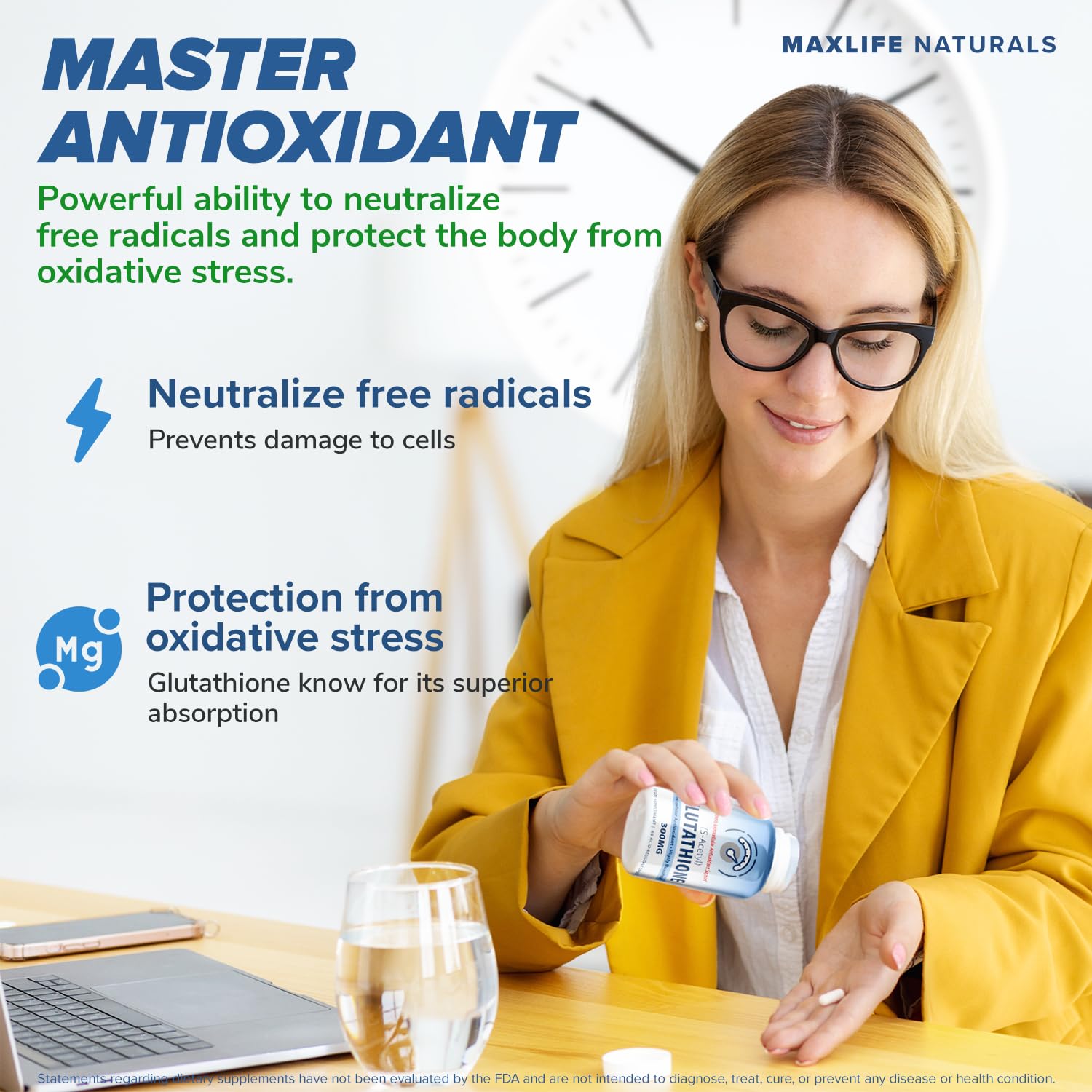 MAXLIFE NATURALS daily-use scene shows easy dosing.