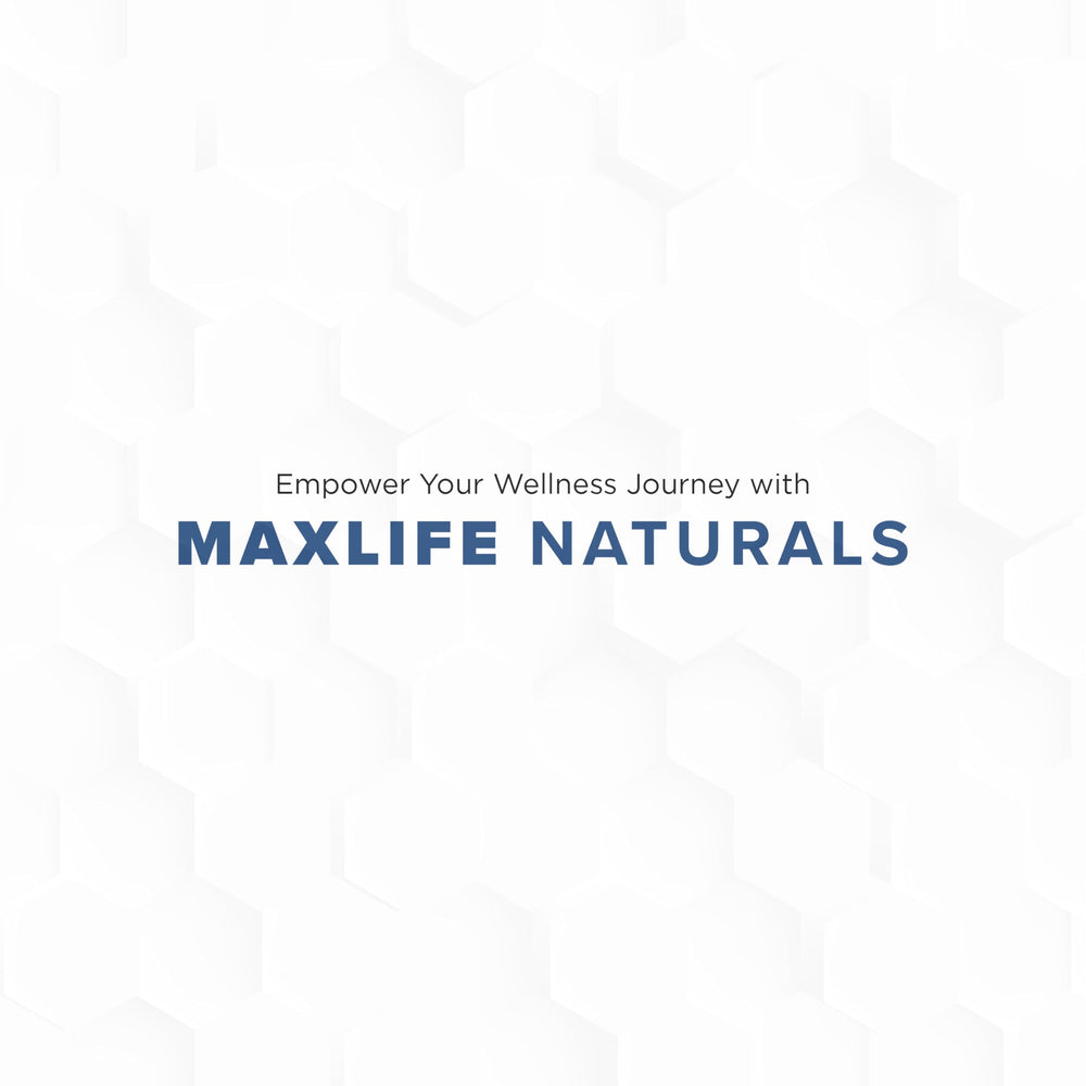 MAXLIFE NATURALS Wellness routine bottle on desk encourages daily use.