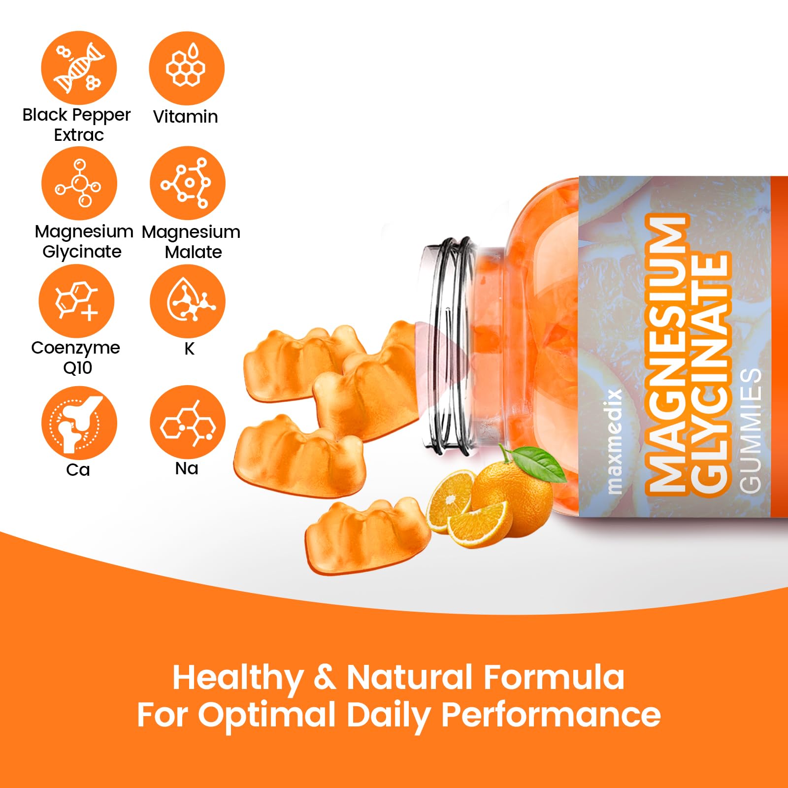 MaxMedix gummies sugar-free formula supports vegan, non-GMO, gluten-free wellness