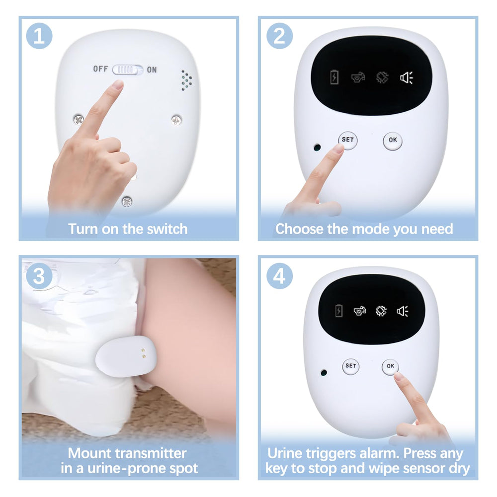 Maxsolve portable, discreet bedwetting alarm for home or travel