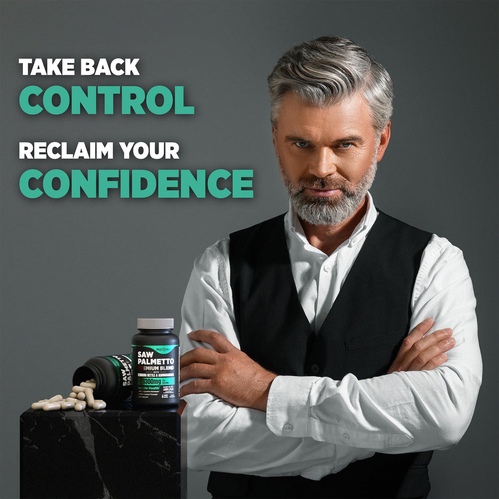 MaxVita Prostate Premium capsules with Ashwagandha for vitality.